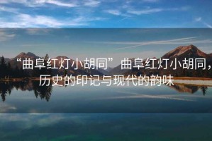“曲阜紅燈小胡同”曲阜紅燈小胡同，歷史的印記與現(xiàn)代的韻味