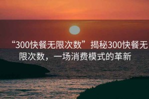 “300快餐無限次數(shù)”揭秘300快餐無限次數(shù)，一場消費模式的革新