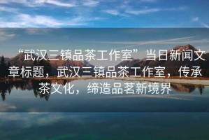 “武漢三鎮(zhèn)品茶工作室”當(dāng)日新聞文章標(biāo)題，武漢三鎮(zhèn)品茶工作室，傳承茶文化，締造品茗新境界