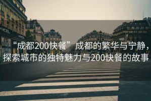 “成都200快餐”成都的繁華與寧?kù)o，探索城市的獨(dú)特魅力與200快餐的故事