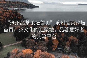 “滄州品茶論壇首頁(yè)”滄州品茶論壇首頁(yè)，茶文化的匯聚地，品茗愛好者的交流平臺(tái)