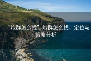 “炮群怎么找”炮群怎么找，定位與策略分析