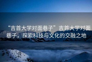 “吉首大學(xué)對(duì)面巷子”吉首大學(xué)對(duì)面巷子，探索科技與文化的交融之地
