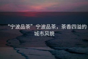 “寧波品茶”寧波品茶，茶香四溢的城市風貌