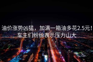 油價(jià)漲勢(shì)兇猛，加滿一箱油多花2.5元！車主們紛紛表示壓力山大