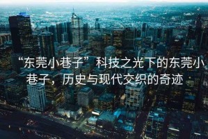 “東莞小巷子”科技之光下的東莞小巷子，歷史與現(xiàn)代交織的奇跡