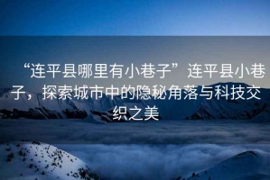 “連平縣哪里有小巷子”連平縣小巷子，探索城市中的隱秘角落與科技交織之美