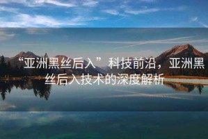 “亞洲黑絲后入”科技前沿，亞洲黑絲后入技術的深度解析