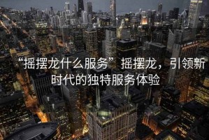 “搖擺龍什么服務(wù)”搖擺龍，引領(lǐng)新時(shí)代的獨(dú)特服務(wù)體驗(yàn)
