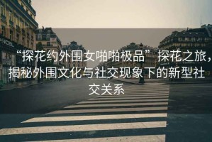 “探花約外圍女啪啪極品”探花之旅，揭秘外圍文化與社交現(xiàn)象下的新型社交關(guān)系