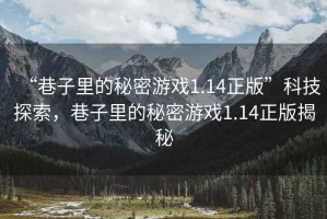 “巷子里的秘密游戲1.14正版”科技探索，巷子里的秘密游戲1.14正版揭秘