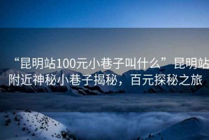 “昆明站100元小巷子叫什么”昆明站附近神秘小巷子揭秘，百元探秘之旅