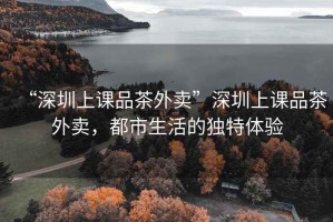 “深圳上課品茶外賣”深圳上課品茶外賣，都市生活的獨(dú)特體驗(yàn)