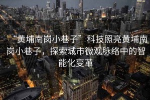 “黃埔南崗小巷子”科技照亮黃埔南崗小巷子，探索城市微觀脈絡(luò)中的智能化變革