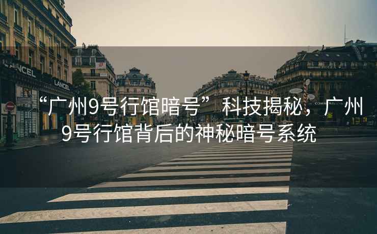 “廣州9號行館暗號”科技揭秘，廣州9號行館背后的神秘暗號系統(tǒng)