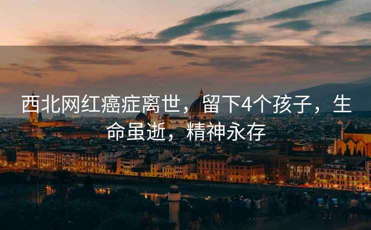 西北網(wǎng)紅癌癥離世，留下4個孩子，生命雖逝，精神永存