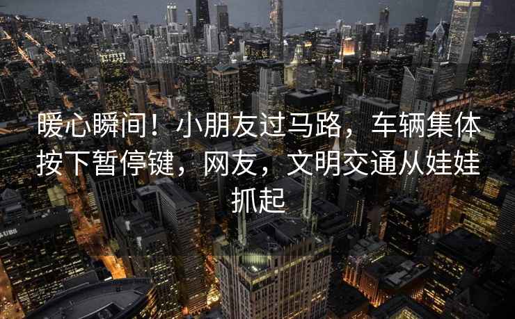 暖心瞬間！小朋友過馬路，車輛集體按下暫停鍵，網(wǎng)友，文明交通從娃娃抓起
