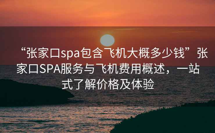 “張家口spa包含飛機大概多少錢”張家口SPA服務(wù)與飛機費用概述，一站式了解價格及體驗