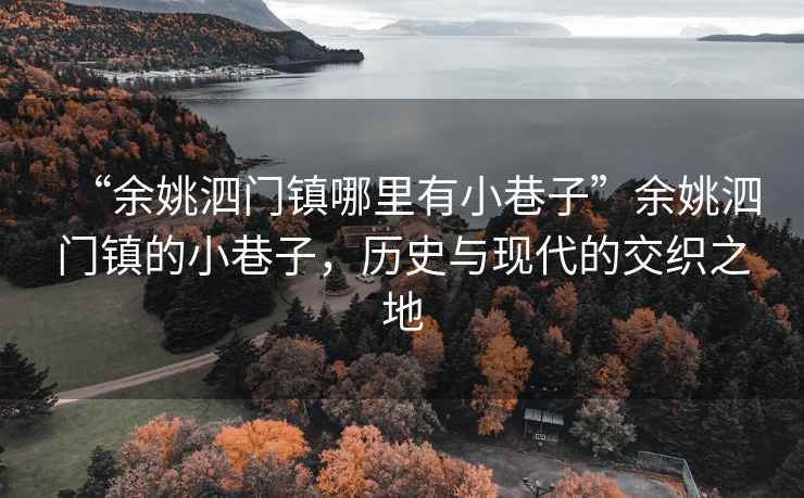 “余姚泗門鎮(zhèn)哪里有小巷子”余姚泗門鎮(zhèn)的小巷子，歷史與現(xiàn)代的交織之地