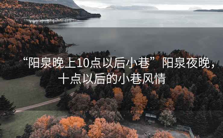 “陽泉晚上10點以后小巷”陽泉夜晚，十點以后的小巷風情