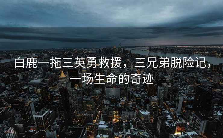 白鹿一拖三英勇救援，三兄弟脫險記，一場生命的奇跡