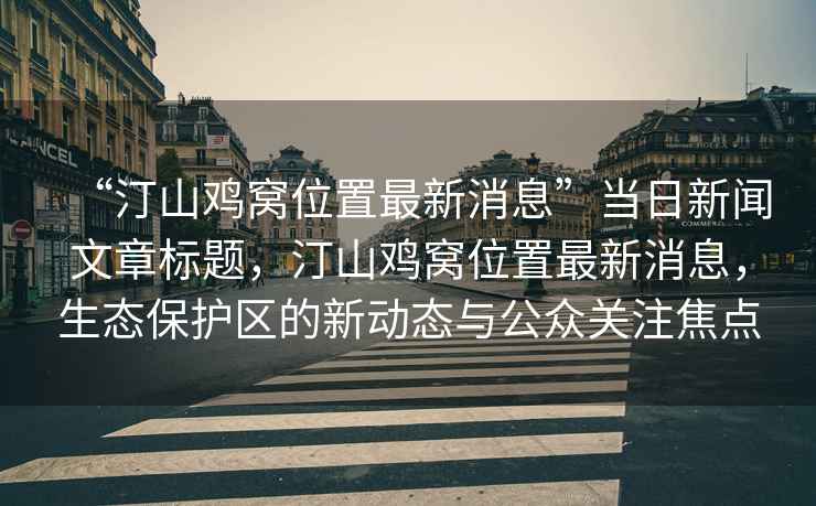 “汀山雞窩位置最新消息”當(dāng)日新聞文章標(biāo)題，汀山雞窩位置最新消息，生態(tài)保護(hù)區(qū)的新動(dòng)態(tài)與公眾關(guān)注焦點(diǎn)