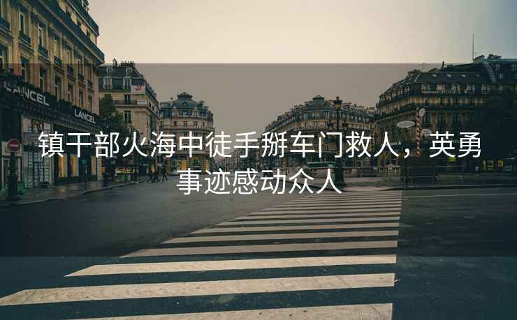 鎮(zhèn)干部火海中徒手掰車門救人，英勇事跡感動(dòng)眾人