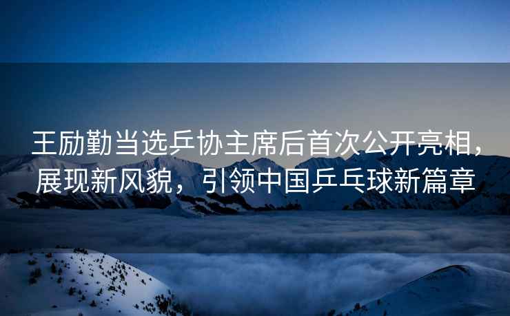王勵勤當選乒協(xié)主席后首次公開亮相，展現(xiàn)新風貌，引領中國乒乓球新篇章