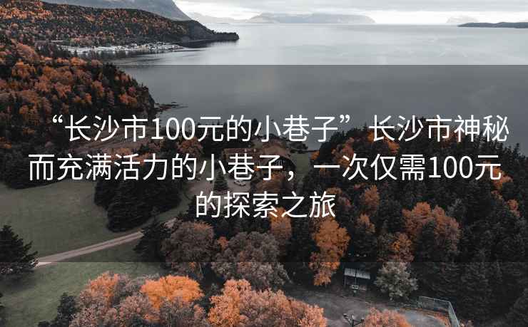 “長沙市100元的小巷子”長沙市神秘而充滿活力的小巷子，一次僅需100元的探索之旅