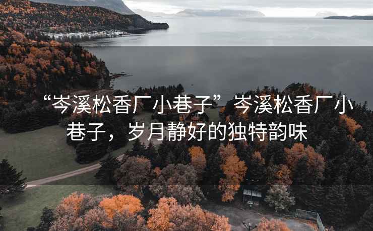 “岑溪松香廠小巷子”岑溪松香廠小巷子，歲月靜好的獨特韻味
