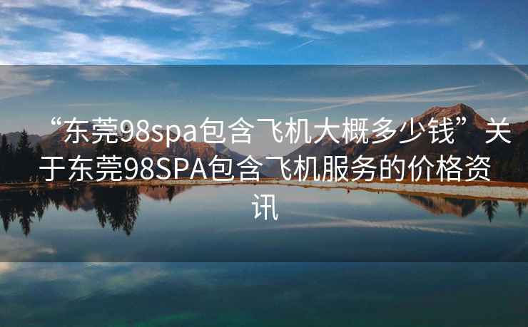 “東莞98spa包含飛機大概多少錢”關(guān)于東莞98SPA包含飛機服務(wù)的價格資訊