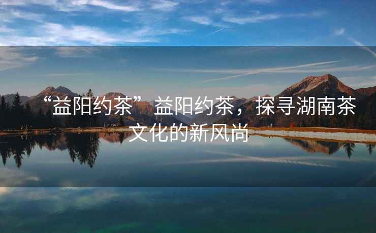 “益陽約茶”益陽約茶，探尋湖南茶文化的新風(fēng)尚