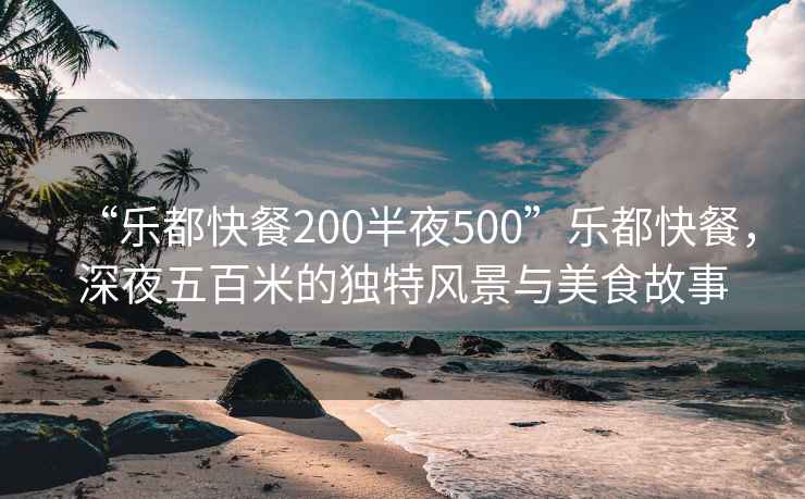 “樂都快餐200半夜500”樂都快餐，深夜五百米的獨特風(fēng)景與美食故事