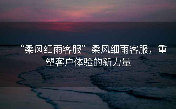 “柔風(fēng)細(xì)雨客服”柔風(fēng)細(xì)雨客服，重塑客戶體驗(yàn)的新力量