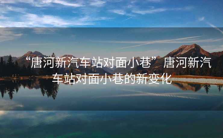 “唐河新汽車站對面小巷”唐河新汽車站對面小巷的新變化