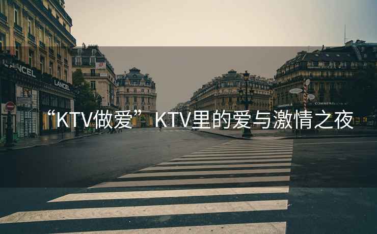 “KTV做愛”KTV里的愛與激情之夜