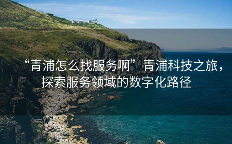 “青浦怎么找服務(wù)啊”青浦科技之旅，探索服務(wù)領(lǐng)域的數(shù)字化路徑