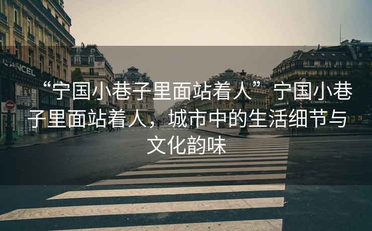 “寧國小巷子里面站著人”寧國小巷子里面站著人，城市中的生活細節(jié)與文化韻味