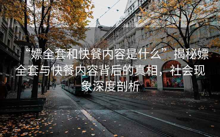 “嫖全套和快餐內(nèi)容是什么”揭秘嫖全套與快餐內(nèi)容背后的真相，社會(huì)現(xiàn)象深度剖析