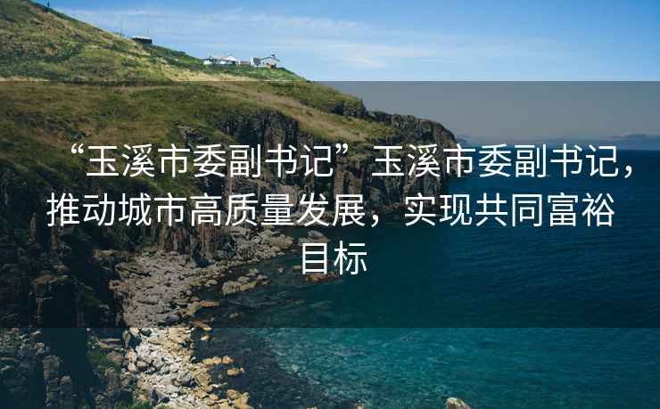 “玉溪市委副書記”玉溪市委副書記，推動城市高質量發(fā)展，實現(xiàn)共同富裕目標