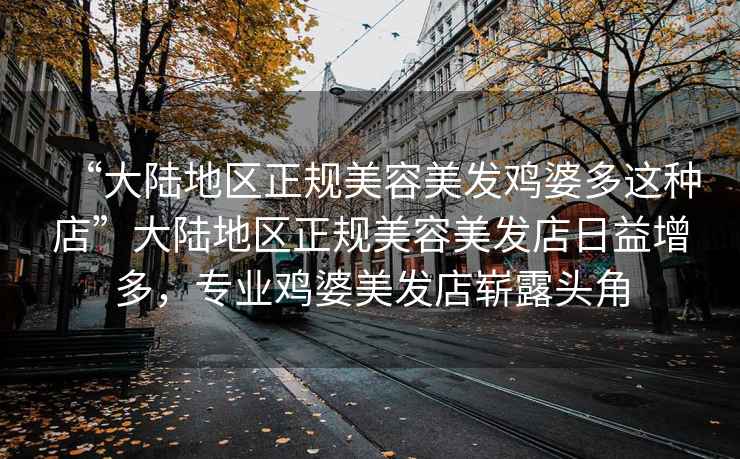 “大陸地區(qū)正規(guī)美容美發(fā)雞婆多這種店”大陸地區(qū)正規(guī)美容美發(fā)店日益增多，專業(yè)雞婆美發(fā)店嶄露頭角