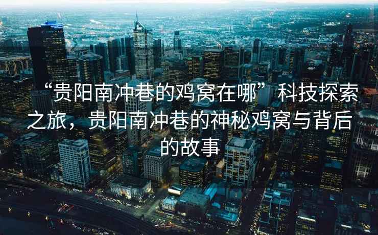 “貴陽(yáng)南沖巷的雞窩在哪”科技探索之旅，貴陽(yáng)南沖巷的神秘雞窩與背后的故事