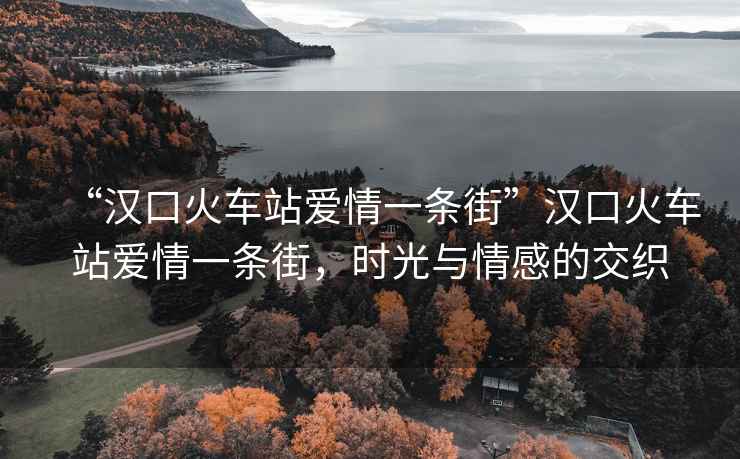 “漢口火車站愛情一條街”漢口火車站愛情一條街，時光與情感的交織