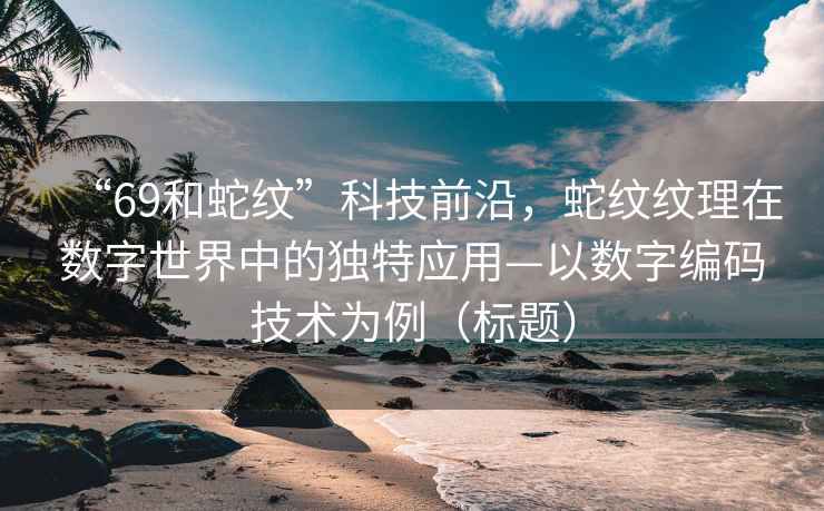 “69和蛇紋”科技前沿，蛇紋紋理在數(shù)字世界中的獨(dú)特應(yīng)用—以數(shù)字編碼技術(shù)為例（標(biāo)題）