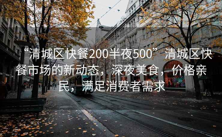 “清城區(qū)快餐200半夜500”清城區(qū)快餐市場的新動態(tài)，深夜美食，價(jià)格親民，滿足消費(fèi)者需求