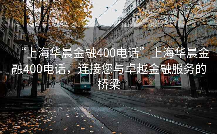 “上海華晨金融400電話”上海華晨金融400電話，連接您與卓越金融服務(wù)的橋梁