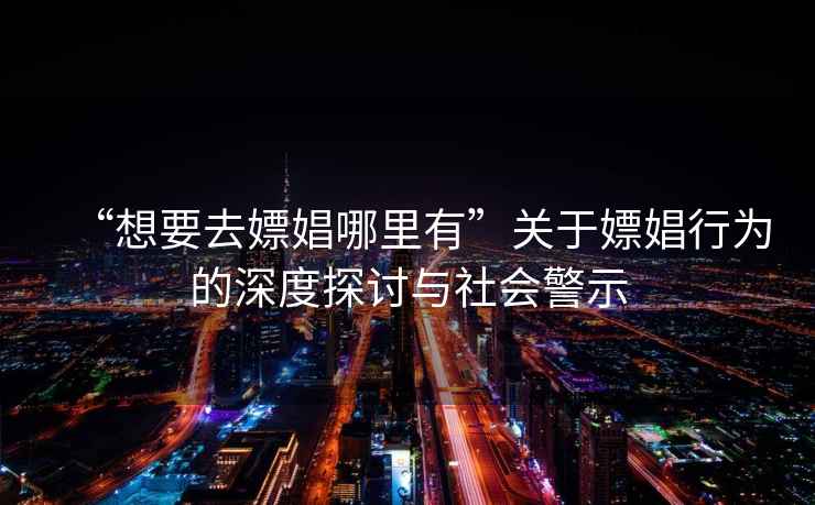 “想要去嫖娼哪里有”關于嫖娼行為的深度探討與社會警示