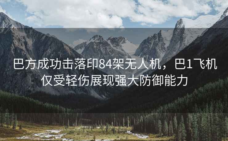 巴方成功擊落印84架無人機(jī)，巴1飛機(jī)僅受輕傷展現(xiàn)強(qiáng)大防御能力