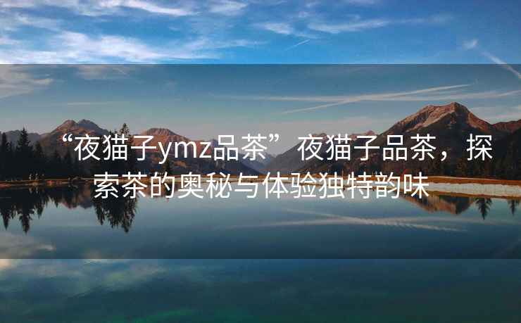 “夜貓子ymz品茶”夜貓子品茶，探索茶的奧秘與體驗獨特韻味
