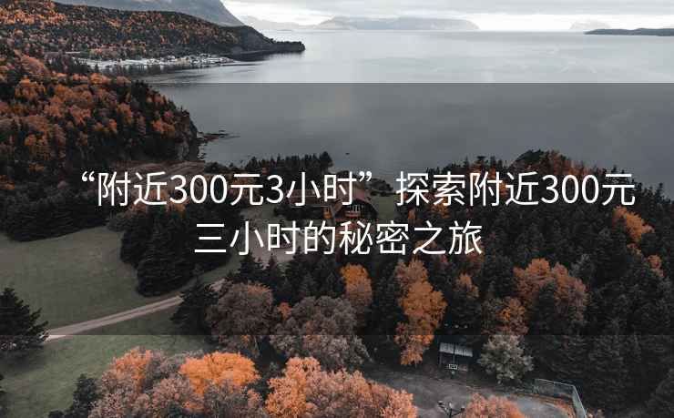 “附近300元3小時”探索附近300元三小時的秘密之旅